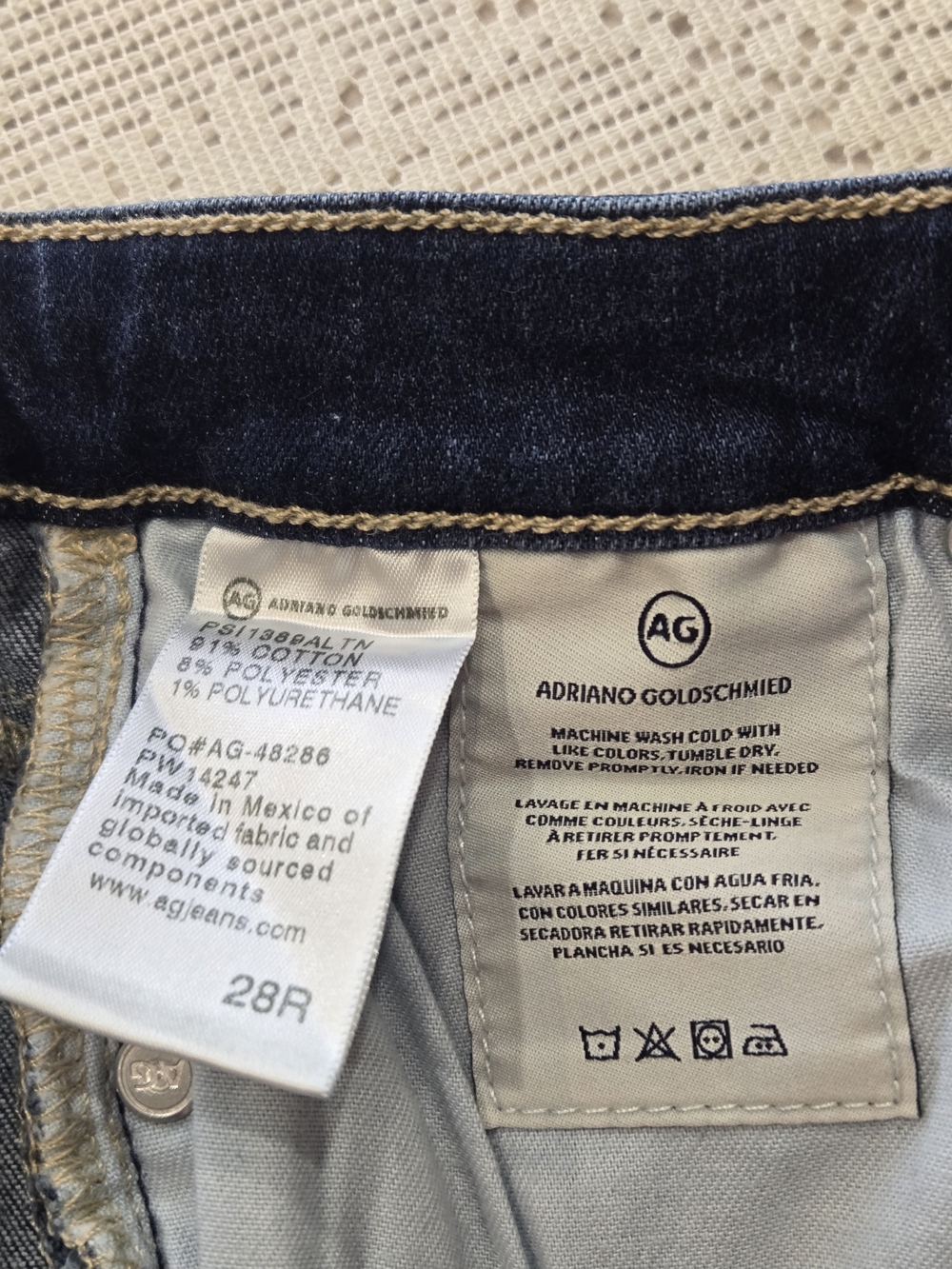 AG Adriano Goldschmied Dark Blue Skinny Jeans Sz 28R - Picture 5 of 6